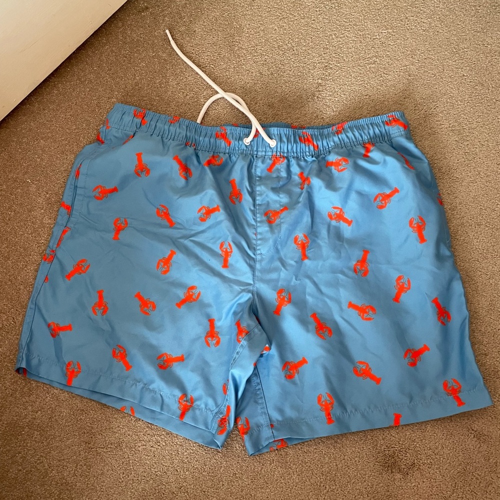 mens lobster print swim trunks - xl